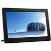 DSeenLeap Cornice per Foto Elettronica Nera Bianca Digitale a Piena Vista IPS Schermo Rigido HD Album Fotografico elettronico con Supporto HDMI 1080P Macchina pubblicitaria