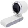 Sunydog Ventola Portatile Ricaricabile, Display Digitale, 5 Marce, Batteria da 3600 MAh per Esterni, Pieghevole con Cordino, Portatile (Bianco)