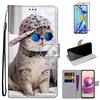 MUTOUREN Cover per Samsung Galaxy A32 4G con Proteggi Schermo, Custodia a Portafoglio in Pelle Antiurto con Flip Cover Funzione di Supporto, Bel gatto