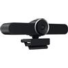 JACKLY Telecamera per sala conferenze con microfono e altoparlante, grandangolare USB per videoconferenze, per Mac, PC, laptop, desktop (nero grande)
