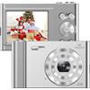 Andoer 4K Fotocamera Digitale Videocamera 48MP Display IPS 2,4 Pollici Messa a Fuoco Automatico Zoom Digitale 16X Anti-scuotimento Rilevamento Volto Cattura Sorriso Flash integrato e Batteria