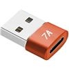 Beimus Adattatore di ricarica rapida in metallo tipo C femmina a USB maschio ad alta velocità sincronizzazione dati compatibilità universale Design compatto Tipo C convertitori da femmina a maschio