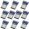 ANMBEST 10PCS USB 3.1 Tipo C Connettore 24 Pin Femmina Presa Presa Adattatore per Saldare Filo e Cavo 24P PCB Board Modulo di Supporto