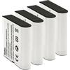 TYRLBDXS Batteria agli ioni di litio for fotocamera, 3,7 V/1500 mAh, compatibile con Casio NP-40 CNP-40 NP-40DBA NP-40DCA(4PC)