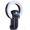 JOJIDE Webcam in streaming EXHQDR 4K con messa a fuoco automatica AI, luce anulare, microfono, telecomando, USB Plug and Play for videochiamate live con zoom YouTube