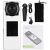 NinGYiYan 4K Dual Lens 360 Action Camera panoramica, per smartphone con display da 2 pollici, batteria da 60 minuti, modalità multiple, controllo APP Wi-Fi