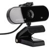 Plyisty Webcam 2K, Obiettivo Grandangolare da 70° con Microfono Integrato, Riduzione del Rumore, Copertura per la Privacy, Messa a Fuoco Automatica, Fotocamera per Computer USB Plug and