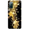 MUTOUREN Cover per Samsung Galaxy S20 FE 4G/5G Custodia in Silicone TPU Trasparenti Ultra Sottile Antigraffio Antiurto Protettivo Case con Pellicola Proteggi Schermo, Stelle Scintillanti Dorate