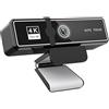 NGBFF Webcam, Webcam 4K con messa a fuoco automatica 30FPS, fotocamera for computer USB 2K/1080P doppio microfono integrato e copertura for la privacy(Black-4K)