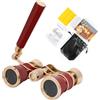 Gegong Mini telescopio binoculare, binocolo 3X, lente ottica ad alta definizione, pulsante di messa a fuoco regolabile e manico estensibile pieghevole, occhiali da opera per concerti di musica, opera