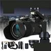 DMETE Fotocamera digitale da 33 MP Obiettivo grandangolare 0,5X Teleobiettivo 24X + Fotocamera digitale a luce LED Regalo per principianti(D7100 1 battery)