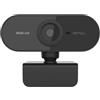 Generic Webcam USB HD 1080P con messa a fuoco automatica, microfono incorporato, base girevole a 360°, telecamera per computer plug and play per desktop, laptop, videoconferenze, streaming live e