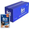Brit Premium - Cibo Umido per Gatti Adulti, Tacchino in Salsa, 24 x 85 g | Filetti di tacchino in salsa cotti al vapore: comode bustine, facilmente digeribili, favoriscono l'idratazione, equilibrati