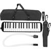 LCCEERD 32 Tasti Melodica Tastiera, Pianola Scuola Media con Bocchino per Cornetta per Esibizione Musicale, Diamonica 32 Tasti per Studenti, Principianti, Appassionato di Musica (Black)