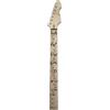 Conboxus Manico per chitarra in acero con intarsi a vite unici non finito, scala da 25,5 pollici, 24 tasti, perfetto per modifiche personalizzate
