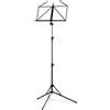 K&M 100/5 Leggio nero - Leggio per spartiti estensibile 50 - 130 cm - base e appoggio metallico pieghevole