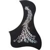 ILGIZJIN Piastra antigraffio per chitarra acustica Battipenna Per Chitarra Acustica Con Motivo Fenice E Drago Adesivo Per Battipenna Stile Uccello Nero(Silver B)