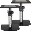 Pronomic SLS-36P BK Coppia supporti da tavolo per monitor studio, stabili e robusti, regolabili 25,5-41 cm, superficie con strisce in gomma, colore nero.