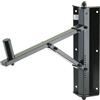 K&M 24120 Supporto da parete per amplificatori, in acciaio, nero - rotazione flessibilie fino a 180° e inclinazione fino a 22° - con chiusura fissa