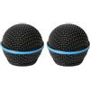 Generic Griglia di ricambio RK323G nera per microfono wireless Shure Beta 58A QLX-D, ULX, ULX-D, SLX, BLX4R, con parabrezza, nero, confezione da 2
