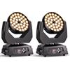 Coolighine 2PCS 36X10W Teste Mobili DMX512 RGBW 4 in 1 Zoom Beam Wash Effetto Luci Discoteca lluminazione palcoscenico per Professionali DJ Natale Feste Club Concerti