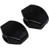 HJKLBGT Accessori per strumenti per chitarra 2x Pulsanti Di Ricambio Manopole Maniglia Piccola Chitarra Ovale In Metallo Pioli Chiavi Accordatori Teste Di Macchine(Black)