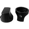HWWW 1 manopola del potenziometro for amplificatore for chitarra audio da 20 x 15 mm, in lega di alluminio, a forma di becco d'anatra.(Black)