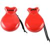 Todikaper 2 paia di nacchere spagnole, strumenti a percussione in legno, per adulti e principianti, per esercizi di danza flamenco, colore rosso