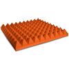 keyhelm s.r.l. Pannello Fonoassorbente Piramidale 6cm Verniciato Arancio puro - 50x50cm - Pacco da 4(1m²)