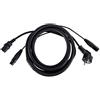 Pronomic Stage EUIECD-2.5 Cavo Ibrido CEE/DMX - Cavo combinato da 2,5 m per alimentazione e segnale DMX - per collegare effetti luce DMX - portata fino a 6A - nero