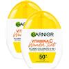 Garnier Vitamina C Wonder Tint Fluido Colorato 3in1 SPF 50+ Colorazione Medium Uniforma Protegge la Pelle Anti Macchie con Glicerina Niacinamide Vitamina C e Pigmenti Naturali- 2 Flaconi da 40ml