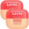 NYX Professional Makeup Cipria in Polvere Wonder Snatch 03 Peach Posse Libera Fissante e Traslucida a Lunga Tenuta Texture Vellutata Formula Vegana Arricchita con Peptidi e Tè Verde - 2 Ciprie