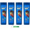 Beni Culinari 4 X Clear Shampoo Legend by CR7 Men Shampoo per tutti i tipi di capelli e cuoio capelluto da 225 ml + portachiavi Beni Culinari