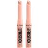 Nyx Professional Makeup Pro Fix Stick Correttore 0.2 Pink Idrata Corregge Illumina con Acido Ialuronico Tenuta 12h per Pelli da Chiare a Medie - 2 Correttori