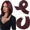 Moresoo Extension Biadesive Capelli Veri Invisibili #99J 30cm 30g 20pz | Effetto Invisibile, Applicazione Rapida, Facile Manutenzione, Acconciatura Da Festa, Aspetto Naturale