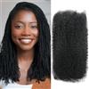 Huarisi 20 Inch Afro Kinkys Bulk Human Hair for Dreadlock Extensions Repair Locs 50g/pack 1B Micro Twist Braids Hair 4B 4C Afro Kinky Curly Bulk for Braiding