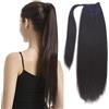 Ser Mulher Brianna Extension Coda Di Cavallo con Laccio, Capelli Lisci 70 e 50cm. Facile e Veloce da Applicare in pochi minuti. Resistente fino a 180gradi (2 Nero Naturale, 70cm)