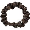 Blausky 10 elastici per capelli in raso, per capelli in tessuto, sottili, piccoli scrunchies, morbidi e elastici, eleganti accessori per capelli da donna, lunghi o spessi, caffè nero