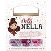 Miss Nella Bubble Gum, Little Poppet, Pink A Boo molto brillante, smalto per bimbe a base acqua, Formula peel off
