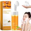 YOMACY Skintura - Detergente viso schiarente in schiuma, detergente viso alla curcuma, detergente viso in schiuma luminosa alla curcuma, detergente viso in schiuma di curcuma con spazzola per tutte le pelli
