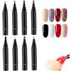 Comebachome Penne smalto per unghie 8 pezzi/set 8 colori 3 in 1 5ml One Step penna gel per unghie fai da te per donne ragazze manicure pedicure penne per smalto per salone di casa, decorazione