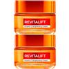 L'Oreal Paris L'Oréal Paris Crema Viso Illuminante Revitalift Clinical per Pelli Sensibili Azione Levigante e Uniformante con Vitamina C e Acido Salicilico - 2 Barattoli da 50ml