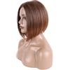Ser Mulher DIDY Parrucca Front Lace, Capelli a Caschetto, fibra di alta qualità resistente fino a 180gradi (T-30 CASTANO SCURO DEGRADEE)