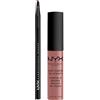 NYX Professional Makeup Tinta Labbra Soft Matte Lip Cream 36 Los Angeles Finish Opaco Texture Leggera Cremosa Pigmentata Flacone da 8ml + Pennello Labbra Pro Brush Lip con Punta Sottile - Set da 2