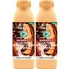 Garnier 2x Garnier Fructis Hair Food Shampoo Rigenera Ricci Detergente Vegano Fragranza Dolce per Capelli Secchi - 2 Flaconi da 350ml