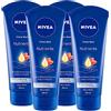 Nivea Crema Mani Nutriente Idratante con Olio di Mandorla e Burro di Karité per Pelle Secca Assorbimento Rapido - 4 Flaconi da 100ml