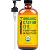 Seven Minerals Lingtoolator Ls NEW 16 fl oz Glass Bottle Castor Oil Organic Cold Pressed Unrefined Glass Bottle Pack - 100% Pure USDA Certified Organic Hexane Free