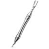 FUSHENGCHUANG Spingi Cuticole con Forchetta, 2 in 1 Taglia Cuticole Strumento per la Cura delle Unghie, Strumento per la Rimozione delle Cuticole in Acciaio Inox per Manicure e Pedicure - Argento