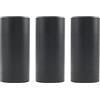 UTURAL Confezione da 3 contenitori vuoti per deodoranti rotondi da 75 ml, riutilizzabili, riciclabili, in plastica, per lucidalabbra, colore nero