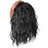 QUEENYARD Parrucca riccia con fascia per capelli, capelli ricci in fibra sintetica, dall'aspetto naturale, extension per capelli con cranio alto, con cerchio, acconciatura rapida